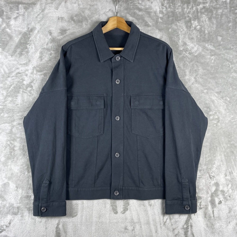 Vuori Mackenzie Jacket Womens XL Black Button Up Trucker Utility
